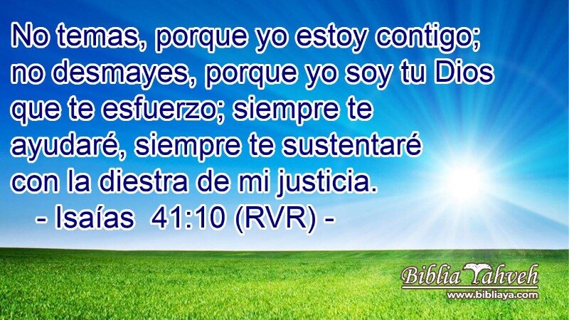 Versículos bíblicos para enfermos: Isaías 41:10